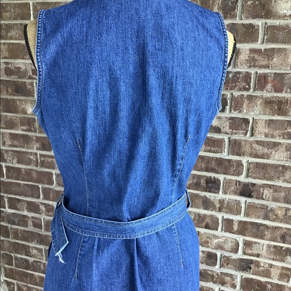 Liz Claiborne Sleeveless Denim Dress - Picture 3 of 8